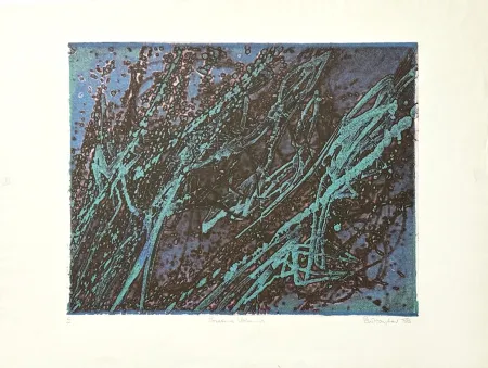 彫版 Hayter - Poissons volants