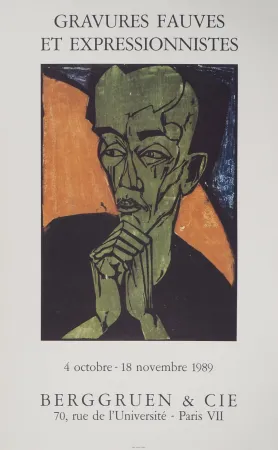 挿絵入り本 Heckel - Expressionisme, Portrait d'Homme