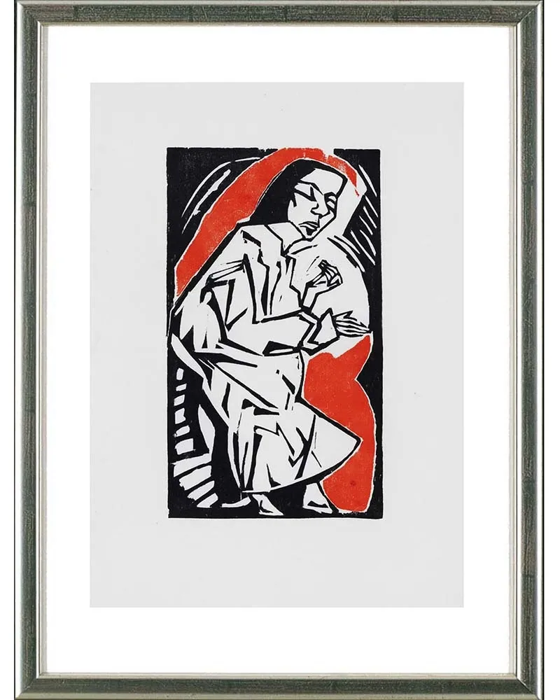 木版 Heckel - Liegende, 1913