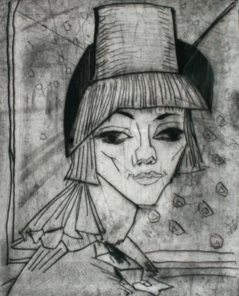 ポイントーセッシュ Heckel - Madchen Mit Hohem Hut