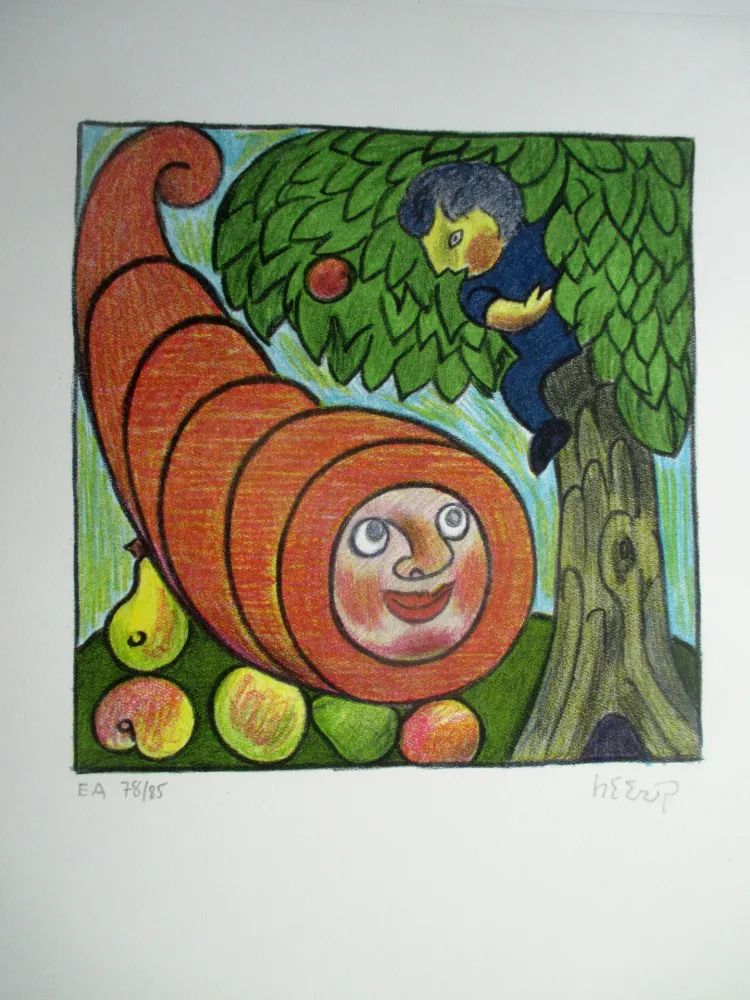 リトグラフ Heerup - The Horn of Plenty