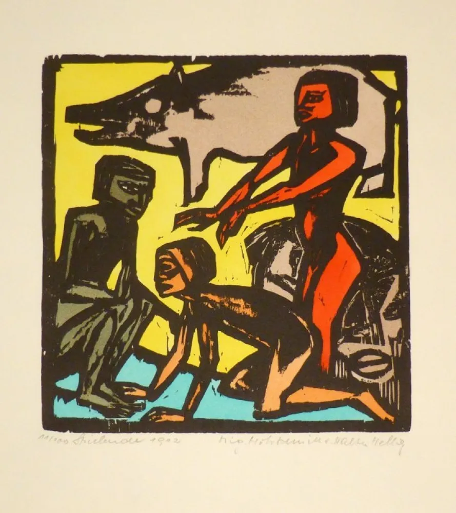 木版 Helbig - Spielende