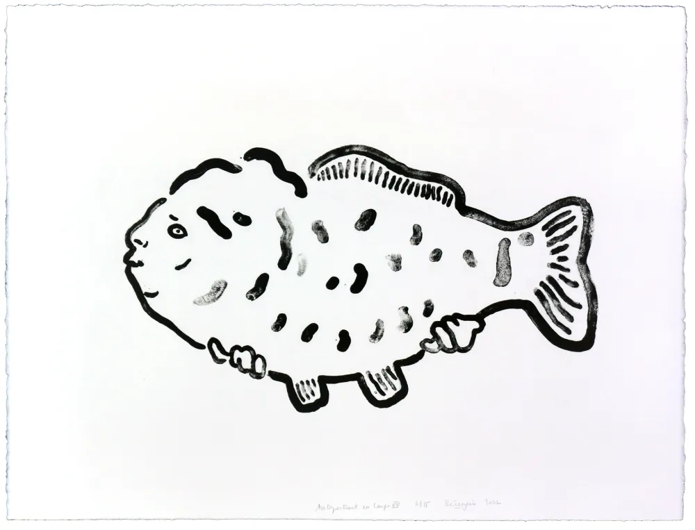 リトグラフ Henin - Auportrait en carpe XV