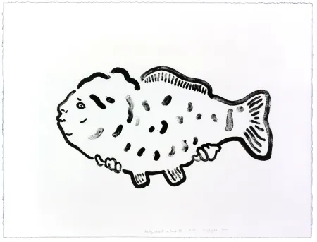 リトグラフ Henin - Auportrait en carpe XV