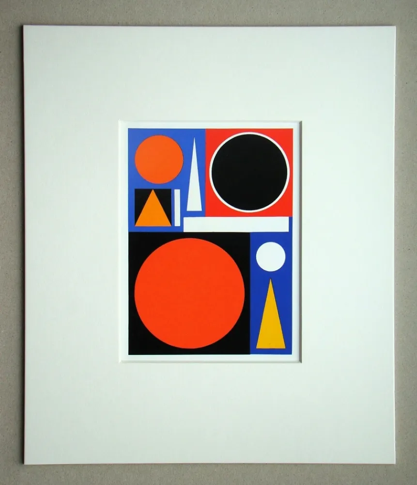 シルクスクリーン Herbin - Composition sur le mot Veine, 1953