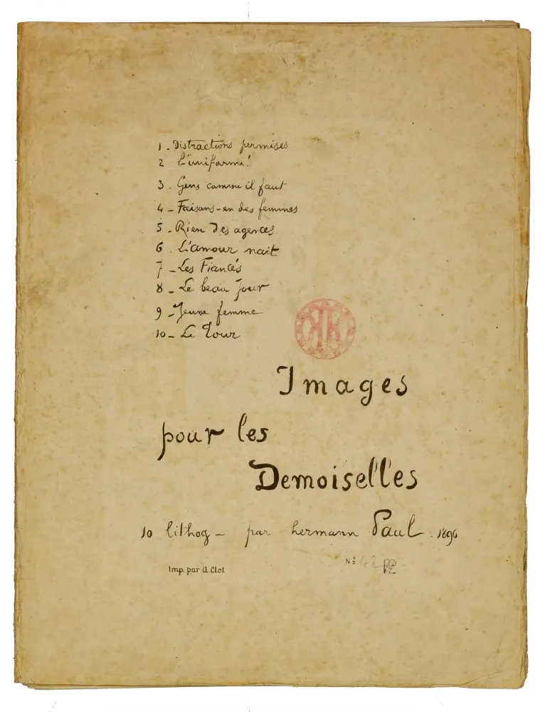 リトグラフ Hermann-Paul - Images pour les Demoiselles (covert)