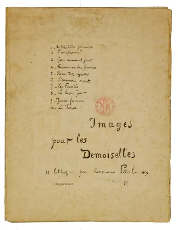 リトグラフ Hermann-Paul - Images pour les Demoiselles (covert)