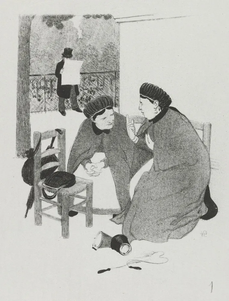 リトグラフ Hermann-Paul - LA VIE DE MADAME QUELCONQUE en dix tableaux lithographiés par HERMANN-PAUL