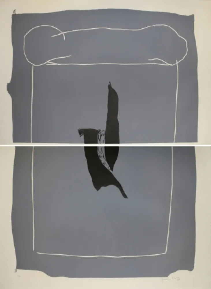 リノリウム彫版 Hernandez Pijuan - Camí (Road)