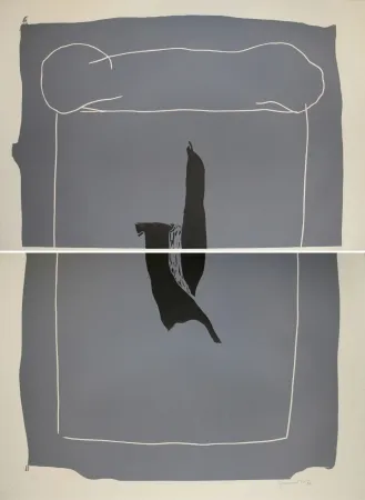 リノリウム彫版 Hernandez Pijuan - Camí (Road)