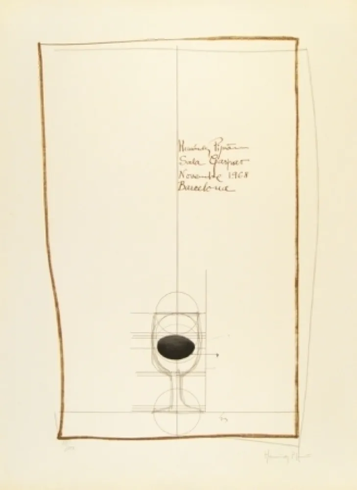 リトグラフ Hernandez Pijuan - Cartel exposición Sala Gaspar