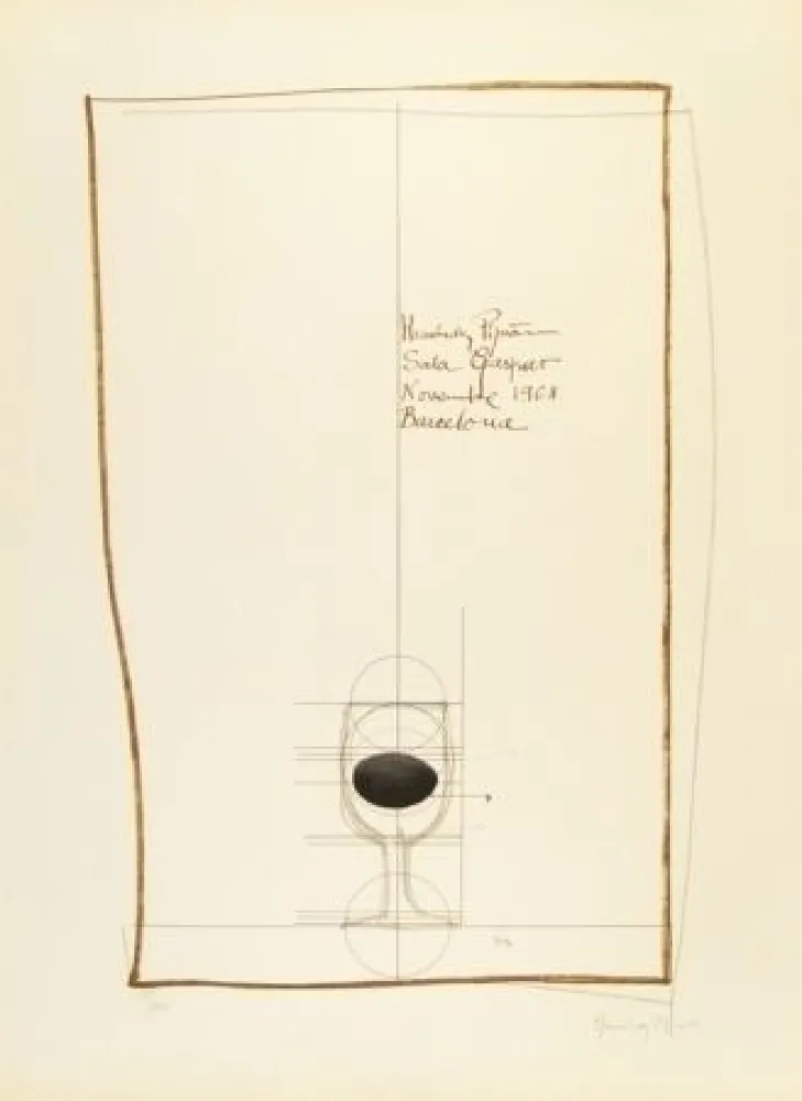 リトグラフ Hernandez Pijuan - Cartel exposición Sala Gaspar