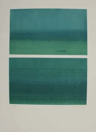 エッチングと　アクチアント Hernandez Pijuan - Doble paisatge