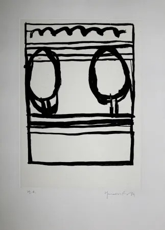 アクチアント Hernandez Pijuan - Dos arbres i núvol