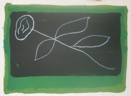 リトグラフ Hernandez Pijuan - Fleur