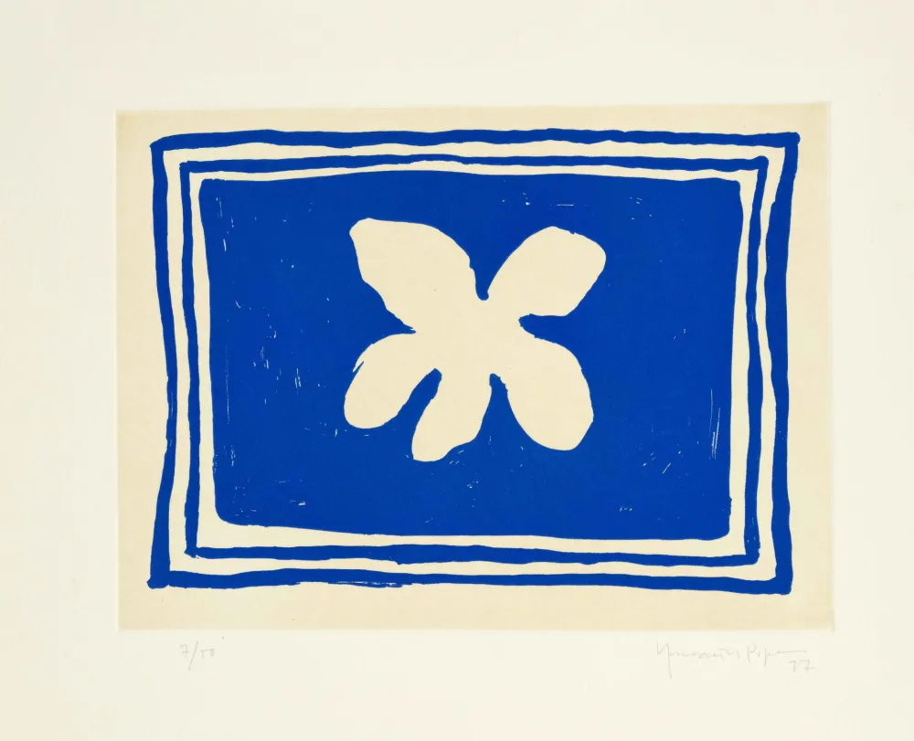アクチアント Hernandez Pijuan - Flower in blue frame (Flor blava)