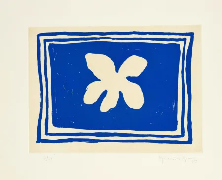アクチアント Hernandez Pijuan - Flower in blue frame (Flor blava)