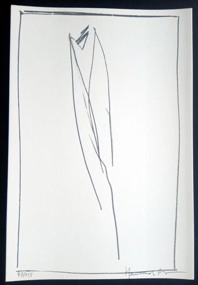 シルクスクリーン Hernandez Pijuan - Hojas Sueltas