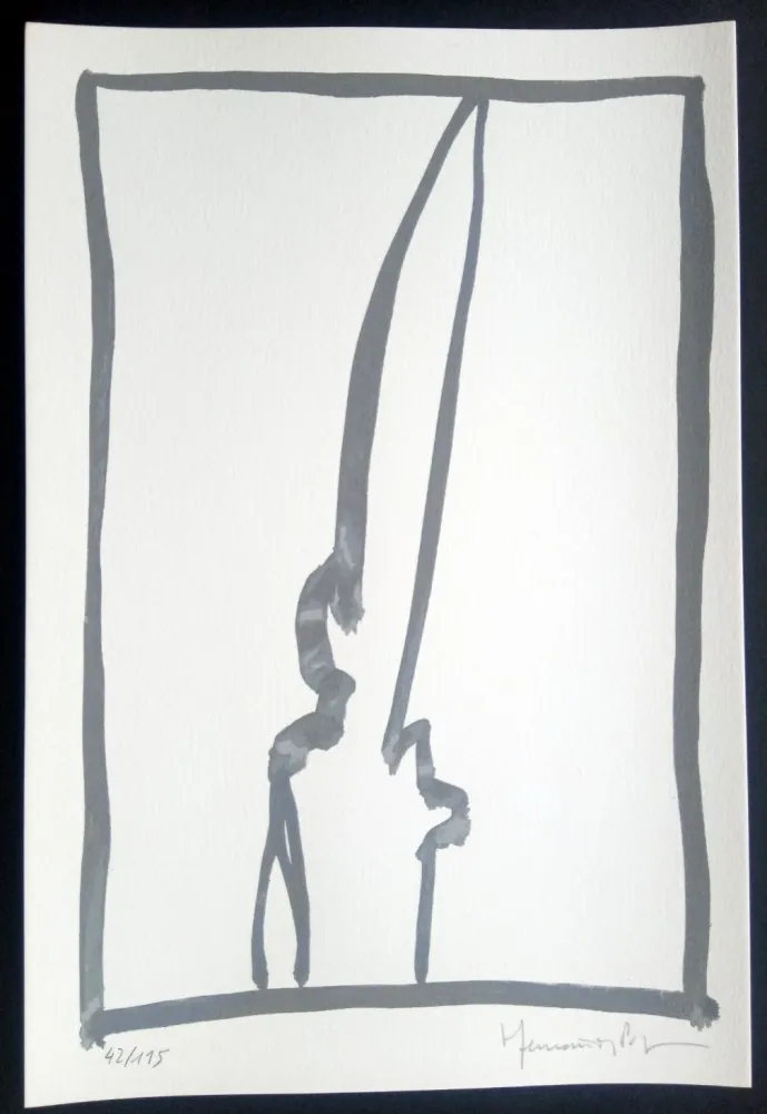 シルクスクリーン Hernandez Pijuan - Hojas Sueltas