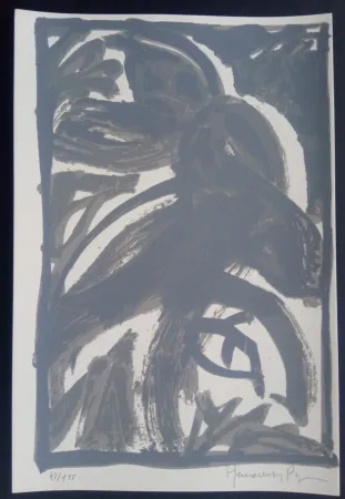 シルクスクリーン Hernandez Pijuan - Hojas Sueltas