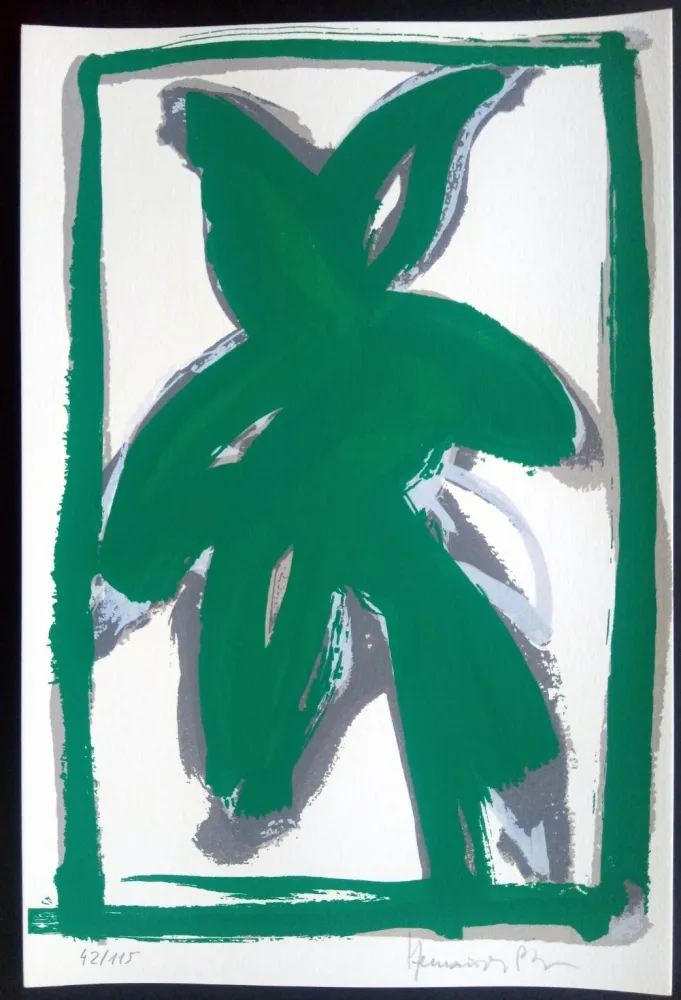 シルクスクリーン Hernandez Pijuan - Hojas Sueltas