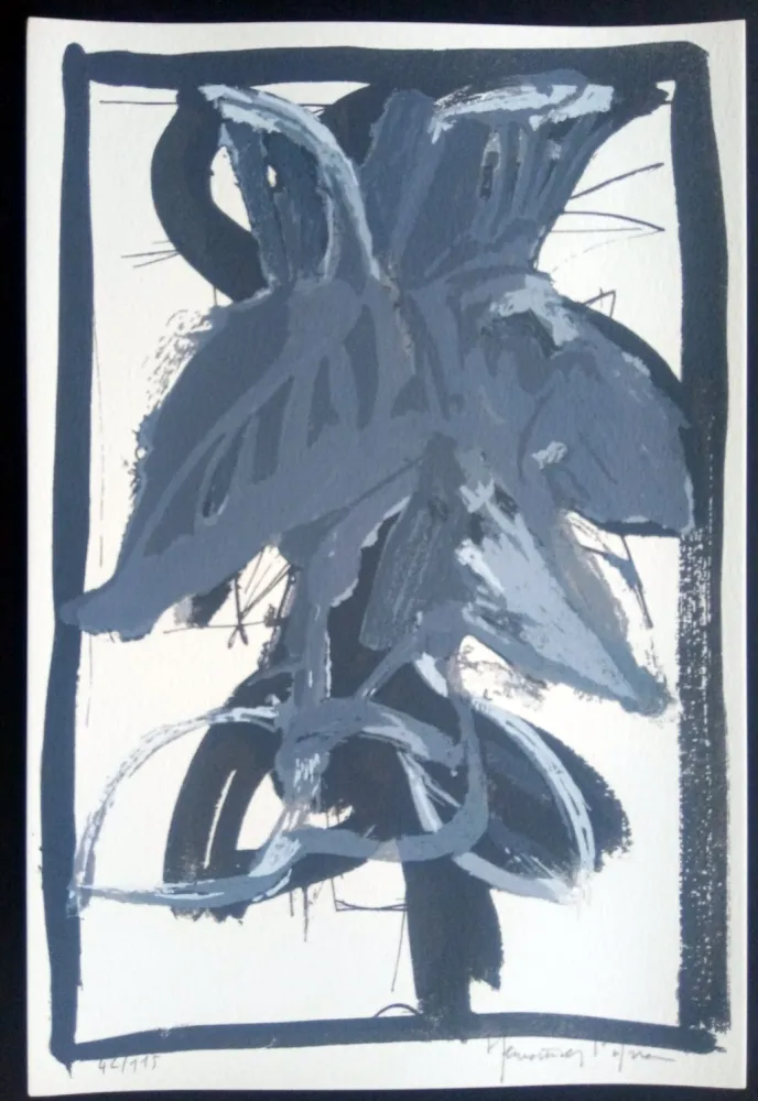 シルクスクリーン Hernandez Pijuan - Hojas Sueltas