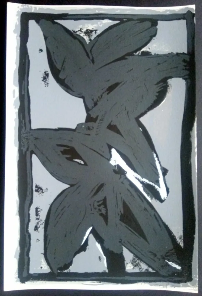 シルクスクリーン Hernandez Pijuan - Hojas Sueltas