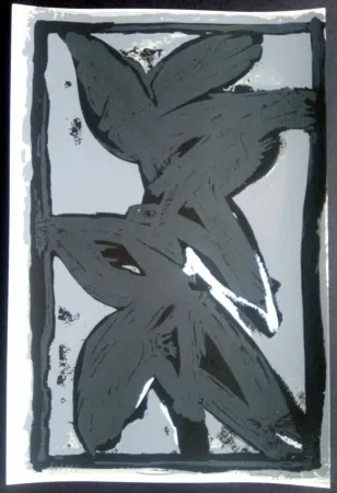 シルクスクリーン Hernandez Pijuan - Hojas Sueltas