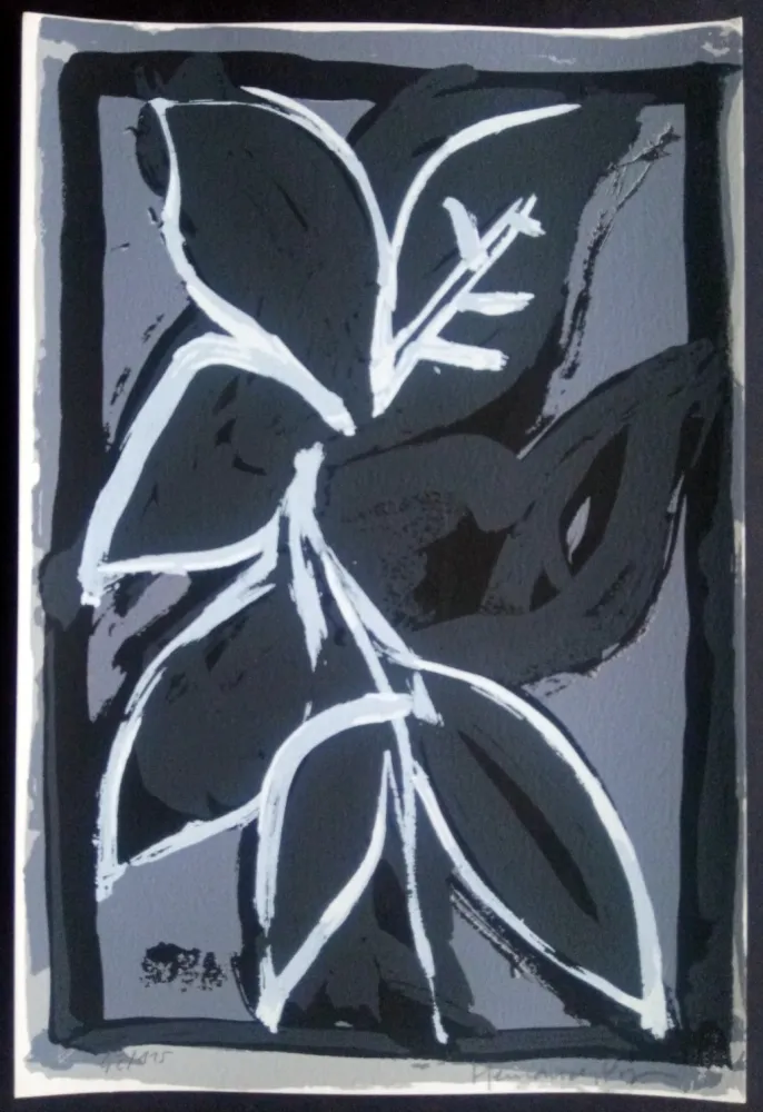 シルクスクリーン Hernandez Pijuan - Hojas Sueltas