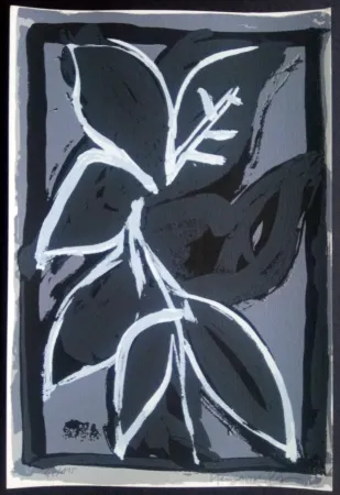 シルクスクリーン Hernandez Pijuan - Hojas Sueltas