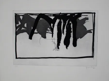 エッチングと　アクチアント Hernandez Pijuan - Paisatge amb xiprers I