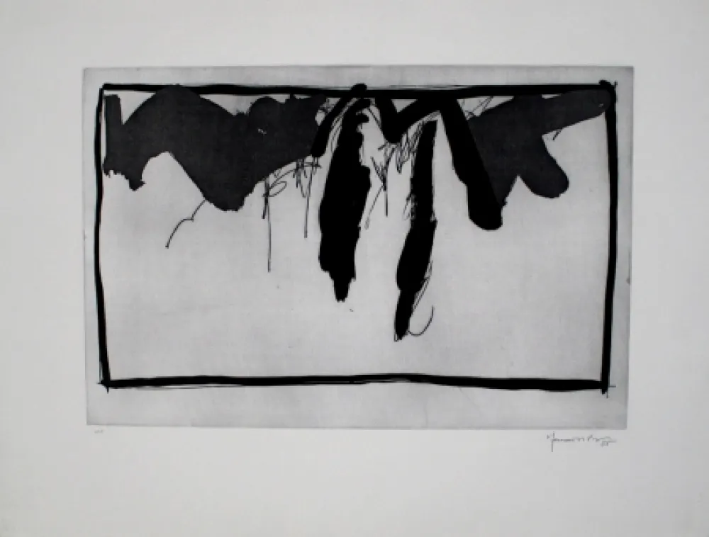 エッチングと　アクチアント Hernandez Pijuan - Paisatge amb xiprers II / Landscape with Cypresses II