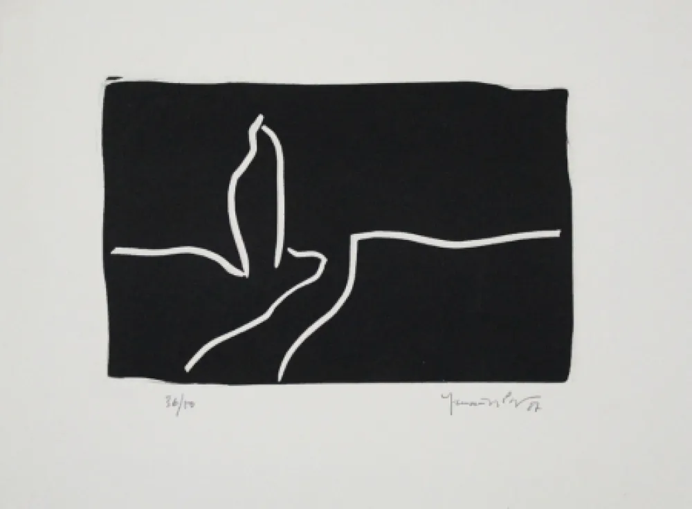 リノリウム彫版 Hernandez Pijuan - Paisatge I / Landscape I