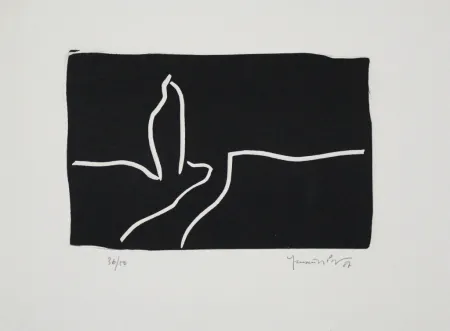 リノリウム彫版 Hernandez Pijuan - Paisatge I / Landscape I