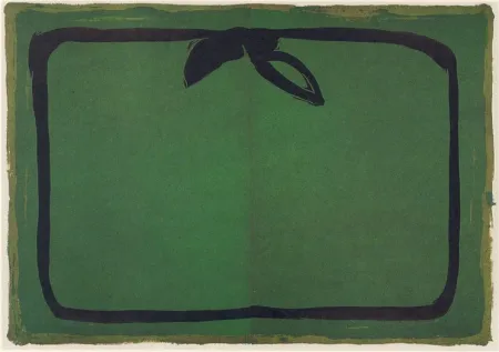 リノリウム彫版 Hernandez Pijuan - Verd i orla Negra