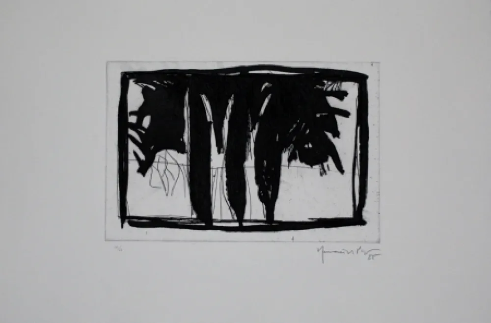 エッチングと　アクチアント Hernandez Pijuan - Xiprers al claustre / Cypresses in the Cloister