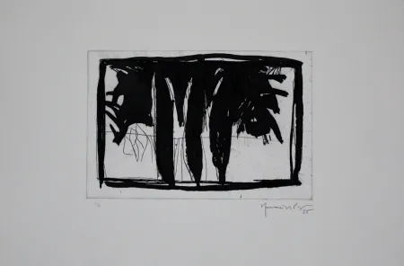 エッチングと　アクチアント Hernandez Pijuan - Xiprers al claustre / Cypresses in the Cloister