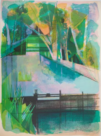 リトグラフ Hilaire - L’écluse