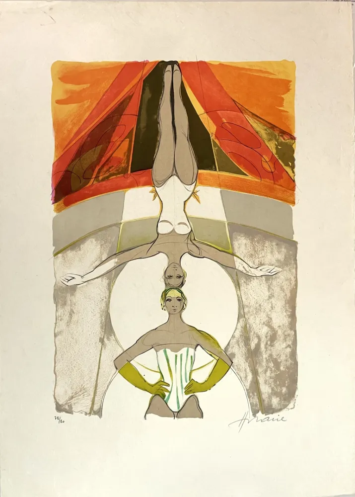 リトグラフ Hilaire - Les Equilibristes