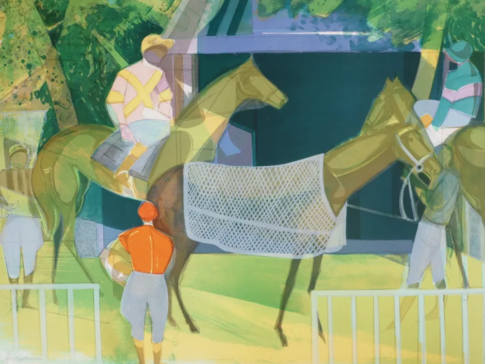 リトグラフ Hilaire - Normandie, Le centre équestre