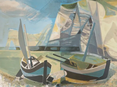 リトグラフ Hilaire - Normandie, les falaises d'Etretat