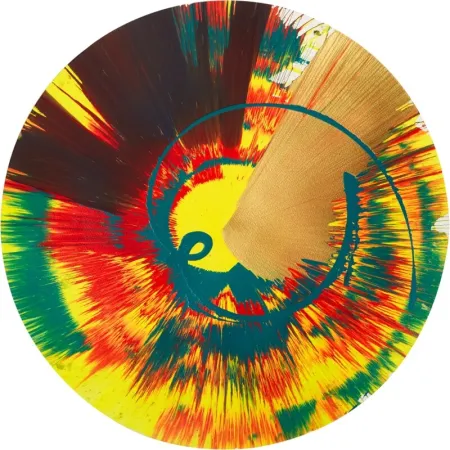 技術的なありません Hirst - Beautiful Big Whopper Hooters Bang Bang Whoop Whoop Lights on Green Go Go Go Ye Ha Ye Ha Spin Painting 