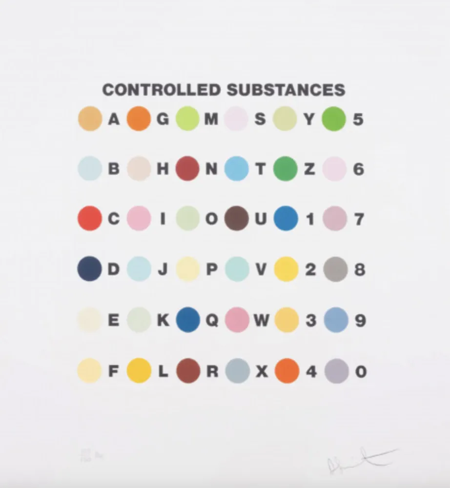 シルクスクリーン Hirst - Controlled Substances Key Spot