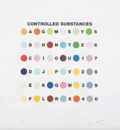 シルクスクリーン Hirst - Controlled Substances Key Spot