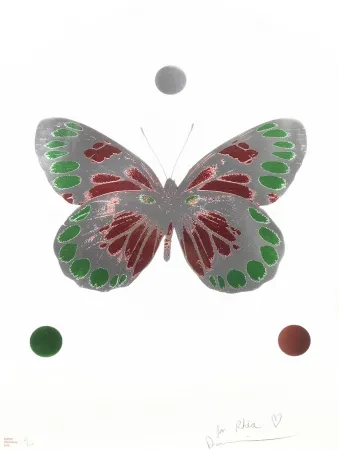 技術的なありません Hirst - Science Xmas Butterfly Print