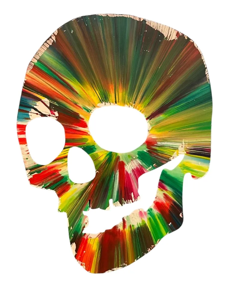多数の Hirst - Skull Spin Painting