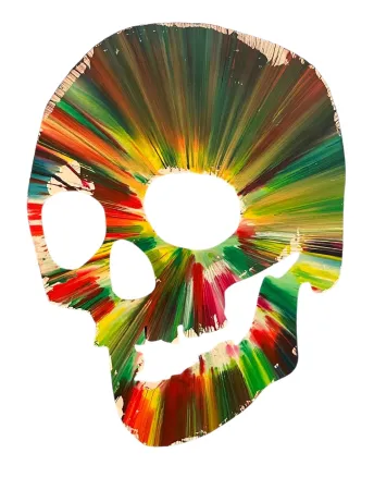 多数の Hirst - Skull Spin Painting