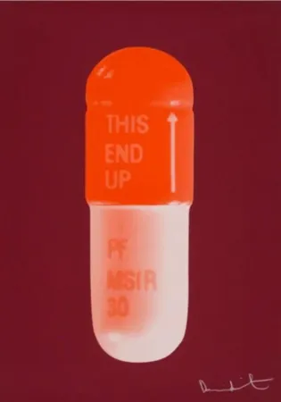 シルクスクリーン Hirst - The Cure (Sienna Red/Tangerine/Light Tangerine)