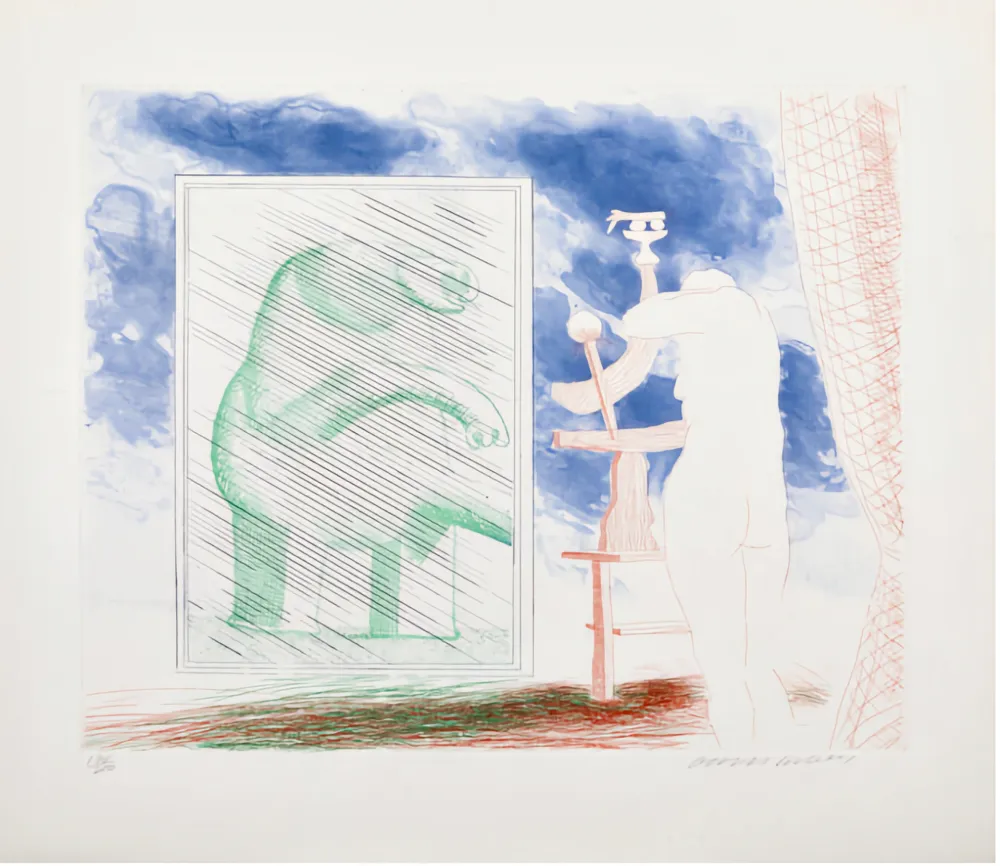 彫版 Hockney - A Picture of Ourselves 