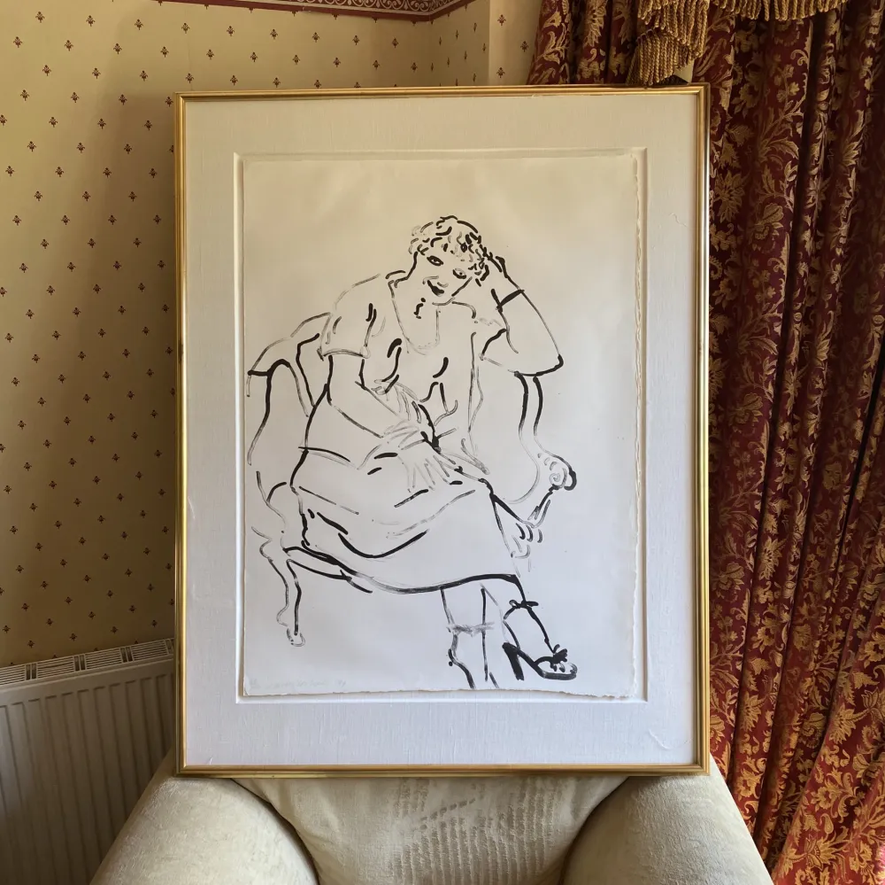 リトグラフ Hockney -  Celia Inquiring